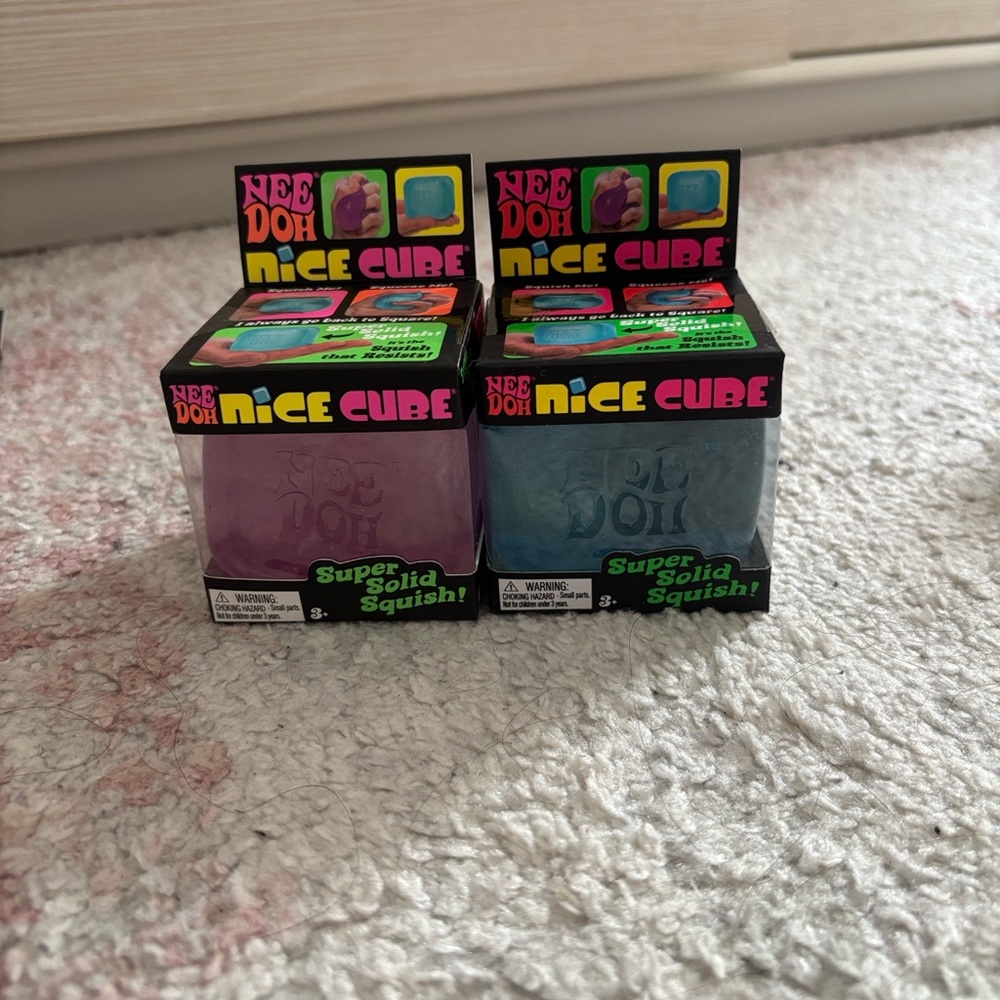 Nee Doh Nice Cube Squishy viral you get both colors- purple& Blue
